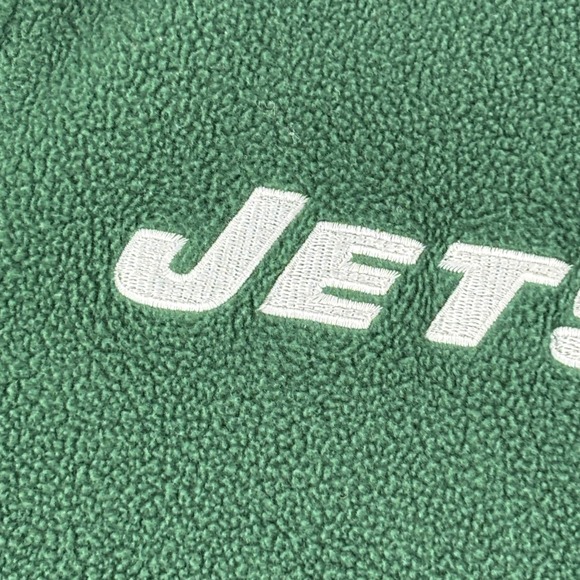 Reebok NFL New York Jets Green Fleece 1/4 Zip Pullover Sweatshirt Men's L - Picture 6 of 11